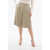 AMI ALEXANDRE MATTIUSSI Wool Blend Pleated Shorts Beige