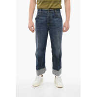 Blugi drepti Cropped Fit Baggy Denims With Cuffs 26Cm Barbati