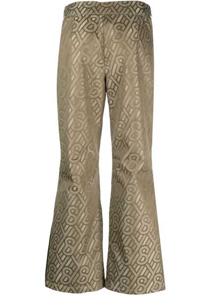 Pantaloni casual YVES SALOMON Cropped Ski Pants With Logoed Pattern Green Femei (BM 17544679) 2