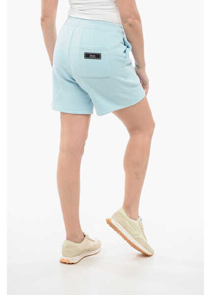 Pantaloni scurti Versace 1978 Re-Edition Brushed Jersey Shorts Light Blue Femei (BM 17544685) 2