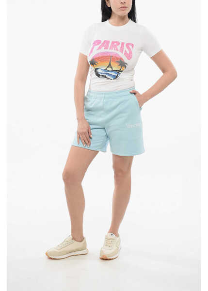 Pantaloni scurti Versace 1978 Re-Edition Brushed Jersey Shorts Light Blue Femei (BM 17544685) 4