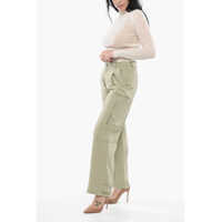 Pantaloni AMI ALEXANDRE MATTIUSSI Dama - Pantaloni casual AMI ALEXANDRE MATTIUSSI Pleated Wide Pants Green Femei (BM 17544709) - B-mall.ro