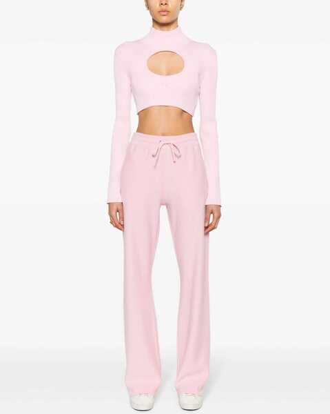 Pantaloni de trening Versace Knitted Bootcut Sweatpants With Elastic Waistband Pink Femei (BM 17544724) 2