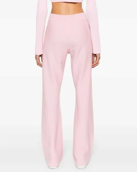Pantaloni de trening Versace Knitted Bootcut Sweatpants With Elastic Waistband Pink Femei (BM 17544724) 4