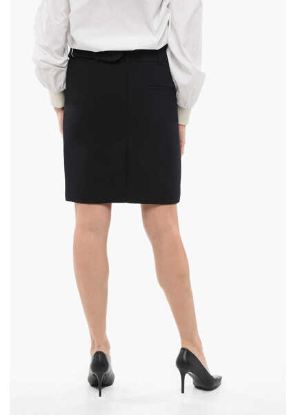 Fuste casual JACQUEMUS Straight Obra Skirt With Asymmetric Cut Black Femei (BM 17544730) 2