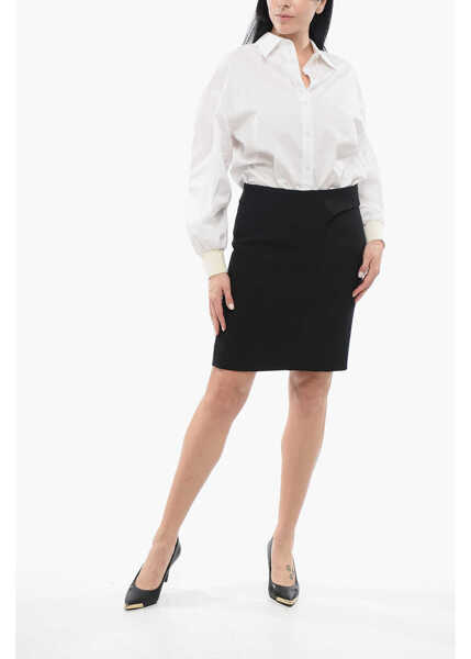 Fuste casual JACQUEMUS Straight Obra Skirt With Asymmetric Cut Black Femei (BM 17544730) 4