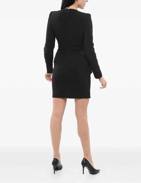 Rochii elegante Armani Emporio Gathered Dress With Deep Neckline Black Femei (BM 17544748) 2