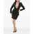 Armani Emporio Gathered Dress With Deep Neckline Black