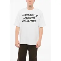 Tricouri Versace Jeans Couture Cotton Loose Fit T-Shirt With Printed Logo