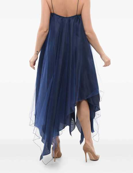 Rochii lungi Armani Tulle Flared Dress Blue Femei (BM 17544754) 2