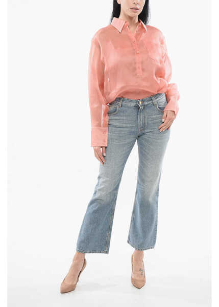 Blugi drepti Chloe Light Washed Flared Fit Denims 23Cm Light Blue Femei (BM 17544856) 4