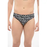 Slipi Versace Monogram Patterned Swim Slips