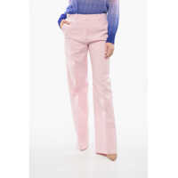 Pantaloni casual Crepe Wide Pants With Pleats Femei
