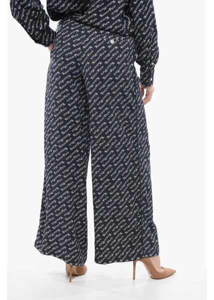 Pantaloni casual Kenzo Verdy Pajama Pants With All Over Logo Blue Femei (BM 17544889) 2