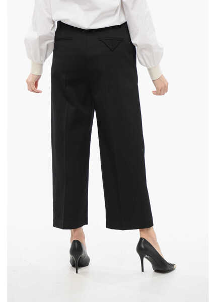 Pantaloni office Bottega Veneta Wool Cropped Pants Black Femei (BM 17544913) 2