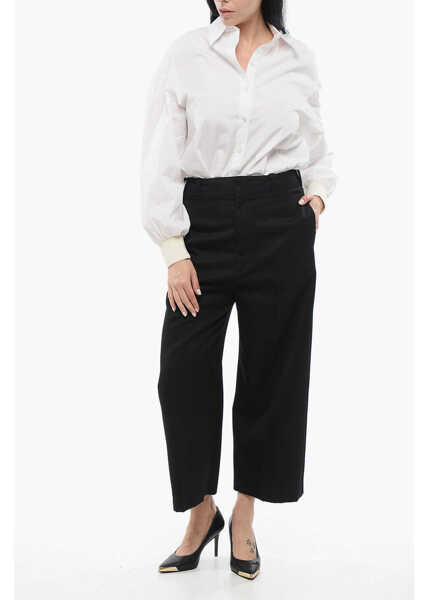 Pantaloni office Bottega Veneta Wool Cropped Pants Black Femei (BM 17544913) 4