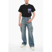 Blugi drepti AMIRI pentru Barbati - Blugi drepti AMIRI Vintage Wash Cargo Denims With Ankle Splits 26Cm Light Blue Barbati (BM 17544931) - B-mall.ro