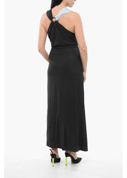 Rochii lungi Bottega Veneta Jersey Two-Toned Dress Black Femei (BM 17544934) 2