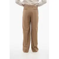 Pantaloni casual Gucci pentru Barbati - Pantaloni casual Gucci Double-Pleated Wide Leg Pants With Hidden Closure Beige Barbati (BM 17544943) - B-mall.ro