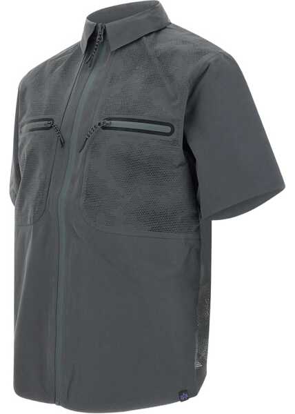 Camasi casual Alpha Industries Laser Cut Short Sleeve Shirt GREY Barbati (BM 17545180) 3