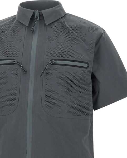 Camasi casual Alpha Industries Laser Cut Short Sleeve Shirt GREY Barbati (BM 17545180) 4