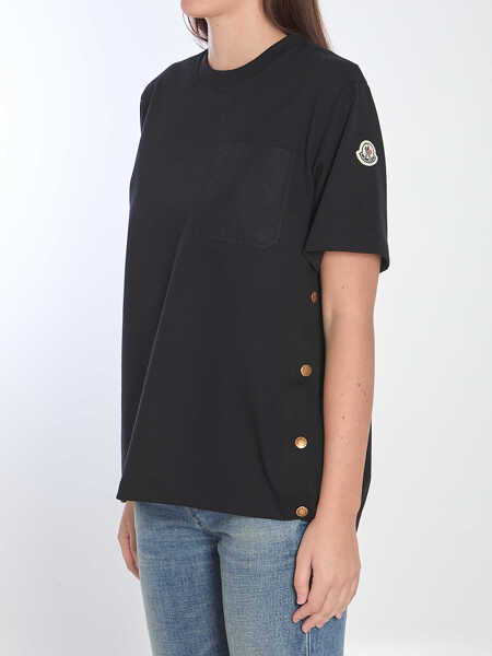 Tricouri Moncler T-Shirt With Pocket BLACK Femei (BM 17545510) 2