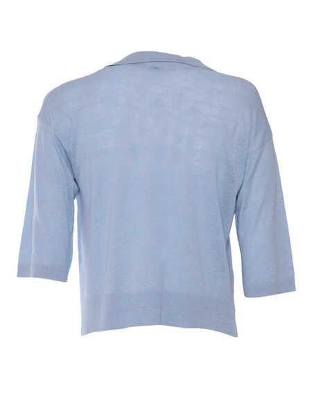 Tricouri Polo Phi Fdl POLO SWEATER L/S Light Blue Femei (BM 17545617) 2