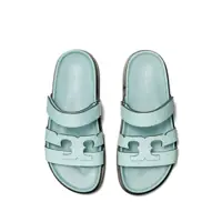 Balerini Tory Burch Dama - Balerini Tory Burch Ines Blue Sandals With Patch Logo On The Front In Leather Woman BLUE Femei (BM 17545992) - B-mall.ro