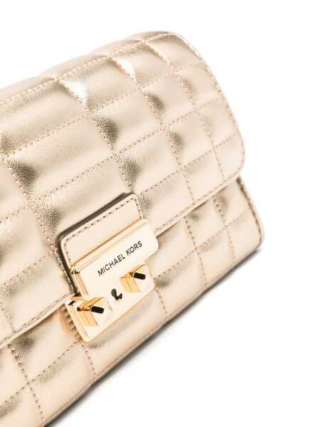 Genti de umar Michael Kors Tribeca Metallic Crossbody Bag With Logo Plaque On The Front And Chain-Link Leather Shoulder Strap In Leather Woman GREY... (BM 17546592) 4