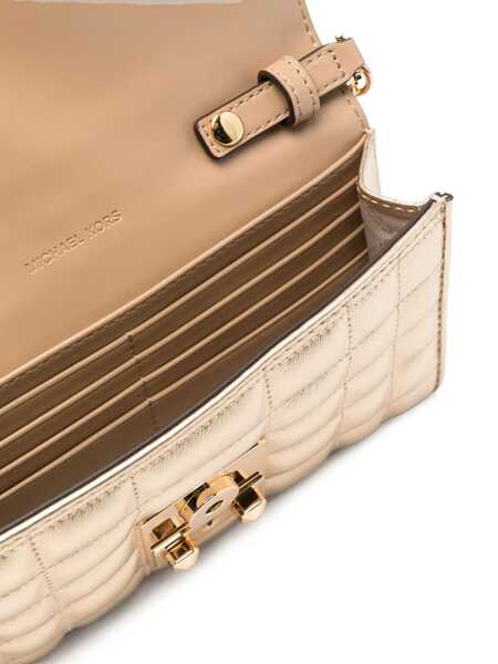 Genti de umar Michael Kors Tribeca Metallic Crossbody Bag With Logo Plaque On The Front And Chain-Link Leather Shoulder Strap In Leather Woman GREY... (BM 17546592) 5
