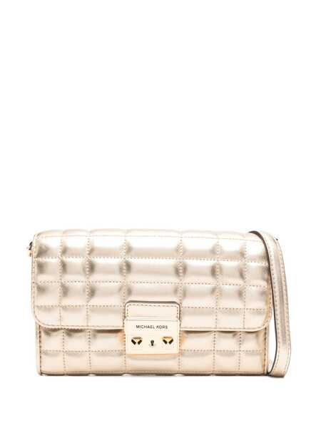 Genti de umar Michael Kors Tribeca Metallic Crossbody Bag With Logo Plaque On The Front And Chain-Link Leather Shoulder Strap In Leather Woman GREY... (BM 17546592) 1
