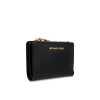 Portofele Michael Kors Dama - Portofele Michael Kors Empire Black Wallet With Logo Lettering In Hammered Leather Woman Black Femei (BM 17546595) - B-mall.ro