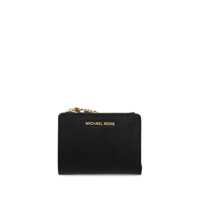 Portofele 'Empire' Black Wallet With Logo Lettering In Hammered Leather Woman Femei