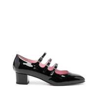 Pantofi cu toc 'Kina' Black Mary Janes With Straps And Block Heel In Patent Leather Woman Femei