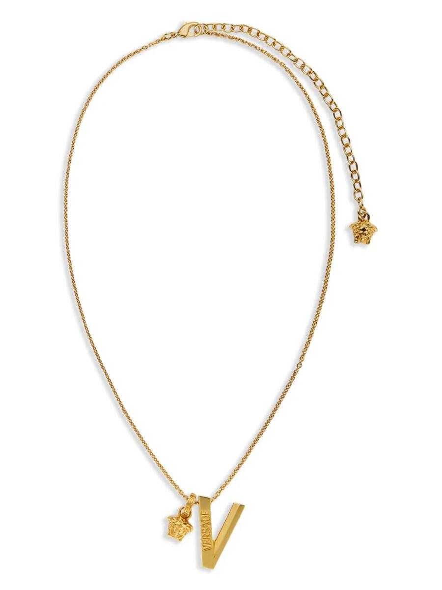 Bijuterii Versace Versace Logo Plaque Necklace GREY Femei (BM 17547591) 1