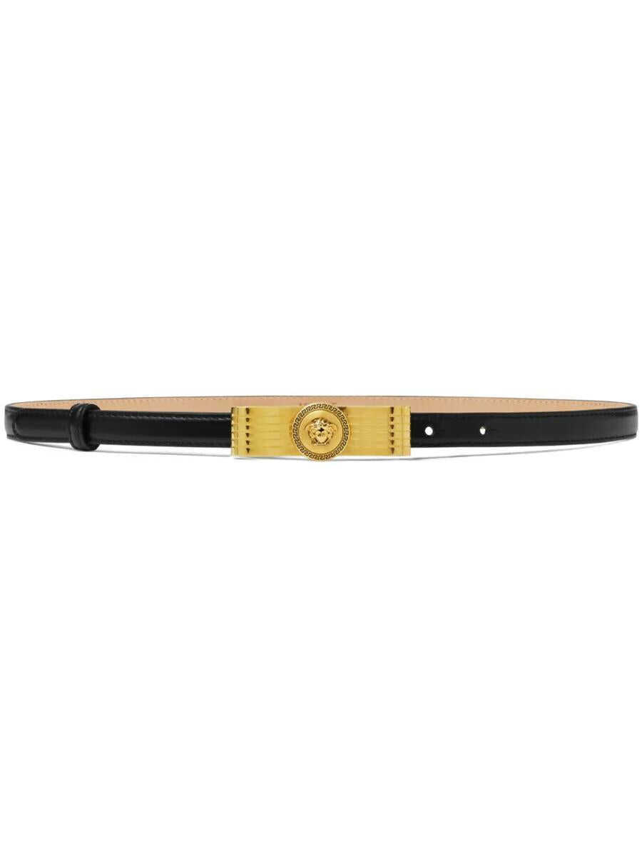 Curele Versace Versace Gianni Ribbon Leather Belt GREY Femei (BM 17547600) 1