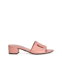 Pantofi cu toc Mules Con Tacco Basso E Dg Millennials In Pelle Liscia Rosa Donna Femei