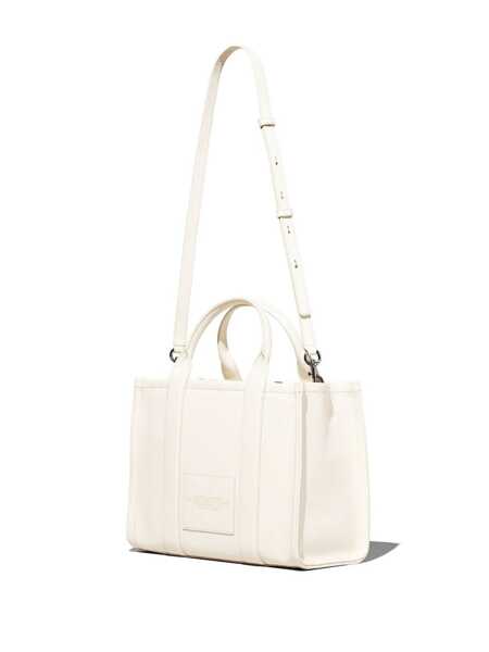 Genti de mana Marc Jacobs The Medium Tote Bag White Shoulder Bag With Logo In Grainy Leather Woman WHITE Femei (BM 17549028) 3