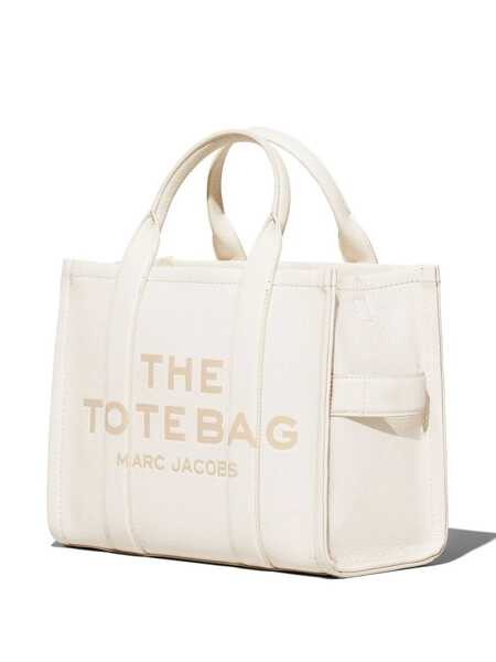 Genti de mana Marc Jacobs The Medium Tote Bag White Shoulder Bag With Logo In Grainy Leather Woman WHITE Femei (BM 17549028) 4