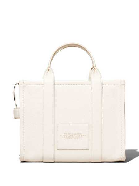 Genti de mana Marc Jacobs The Medium Tote Bag White Shoulder Bag With Logo In Grainy Leather Woman WHITE Femei (BM 17549028) 5