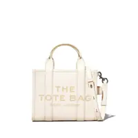 Genti de mana 'The Mini Tote Bag' White Shoulder Bag With Logo In Grainy Leather Woman Femei