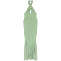Rochii Norma Kamali Cross Halter Fishtail Gown Dress Femei