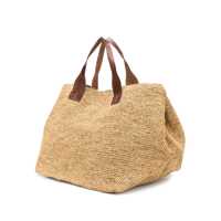 Genti IBELIV Dama - Genti de mana IBELIV Rio Tea Beige Handbag With Double Top Handle And Woven Design In Raffia Woman Beige Femei (BM 17549970) - B-mall.ro