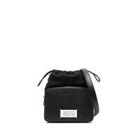 Genti de umar Black '5Ac Camera Medium' Crossbody Bag With Patch Logo In Leather Woman Femei
