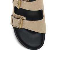 Balerini Isabel Marant Dama - Balerini Isabel Marant Lennyo Beige Slip-On Sandals With Stud Details In Suede Woman Beige Femei (BM 17550075) - B-mall.ro