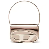 Genti de umar '1Dr' Metallic Shoulder Bag With Logo Plate In Patent Leather Woman Femei