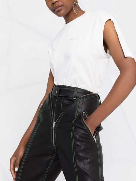 Tricouri AMBUSH Solid Color Crew-Neck T-Shirt With Cut-Out Details White Femei (BM 17550577) 5