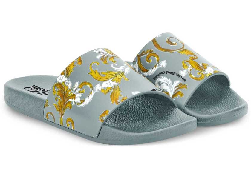 Sandale Versace Jeans Couture Slide Sandal With Logo WHITE Femei (BM 17550598) 2