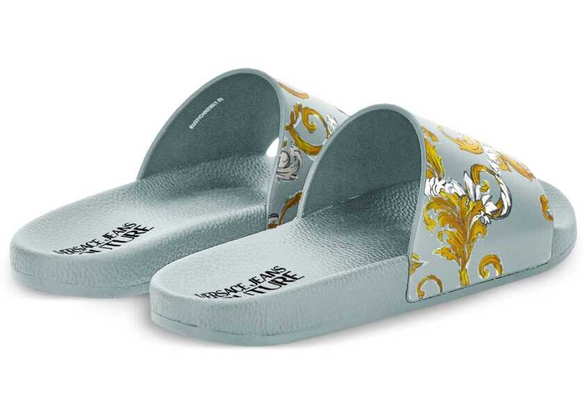 Sandale Versace Jeans Couture Slide Sandal With Logo WHITE Femei (BM 17550598) 3