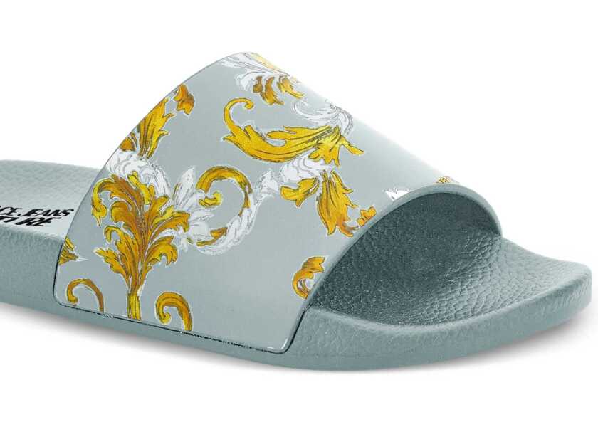 Sandale Versace Jeans Couture Slide Sandal With Logo WHITE Femei (BM 17550598) 4